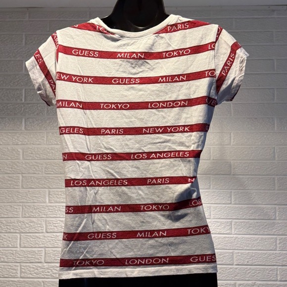 Guess Los Angeles Paris Tokyo Graphic T-Shirt Womens Top - Picture 2 of 3
